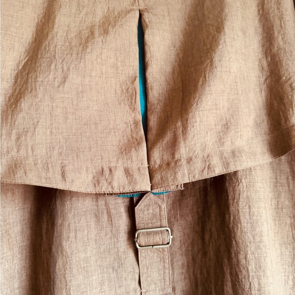 Petite Sophisticate Brown Jacket with Teal Cuffs - Picture 14 of 16